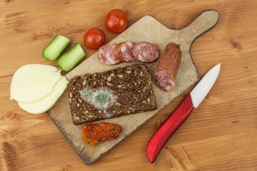 Cutting board with moldy food - a victim of food poisoning in Colorado can bring a lawsuit