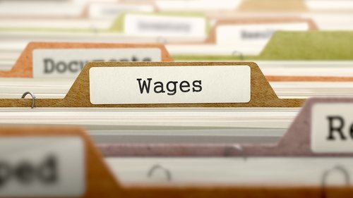 File folder labeled "Wages"